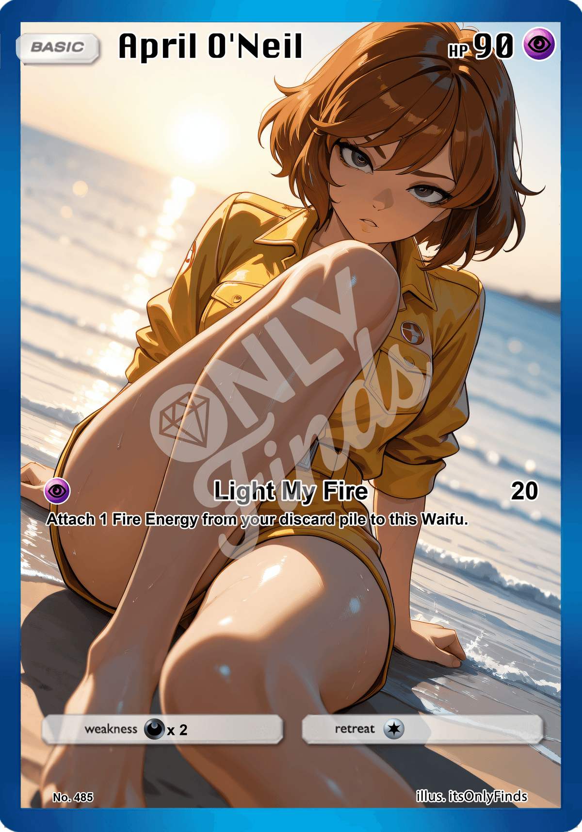 B-485 - April O'Neil OnlyFinds watermarked collector card