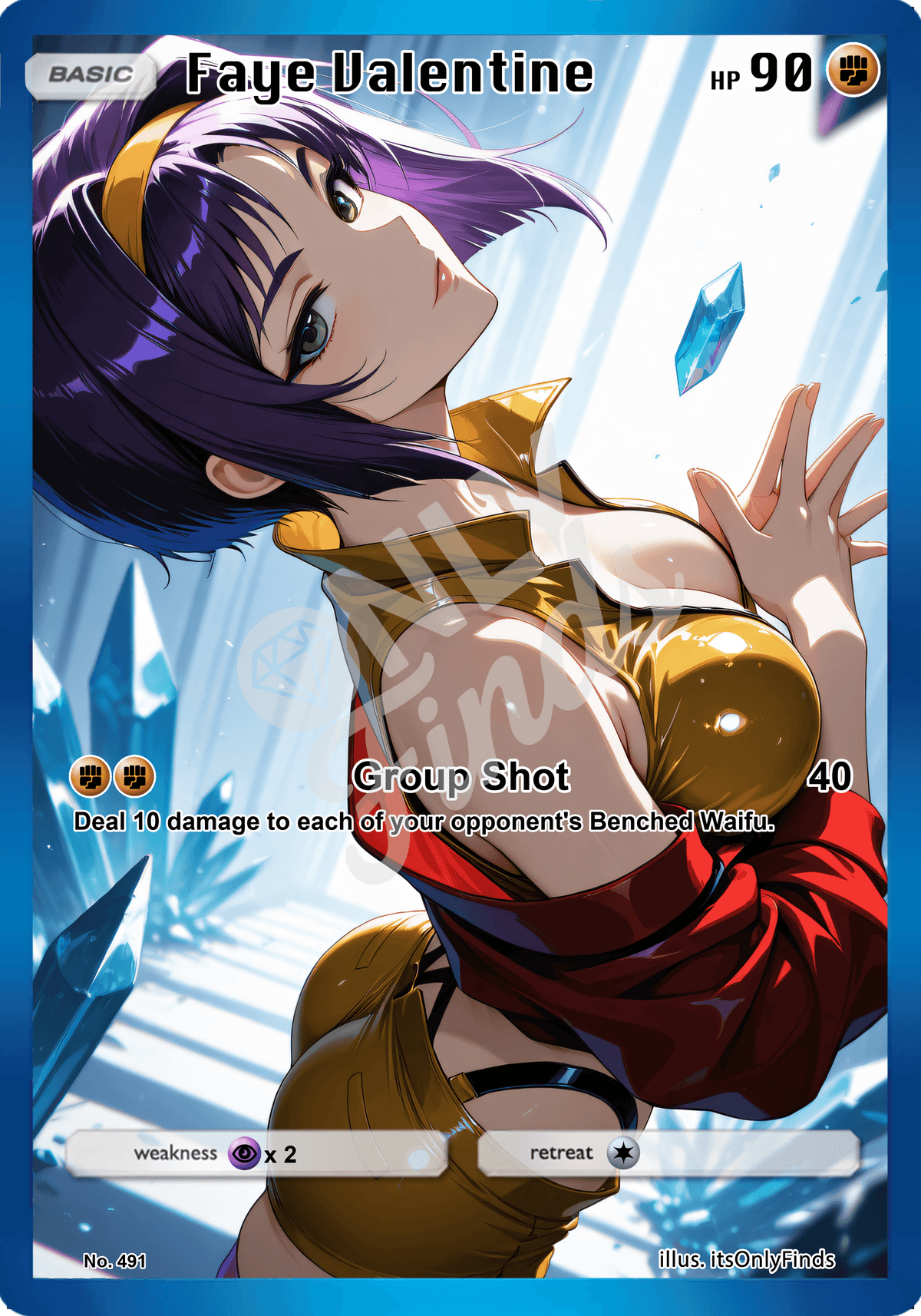 B-491 - Faye Valentine OnlyFinds watermarked collector card