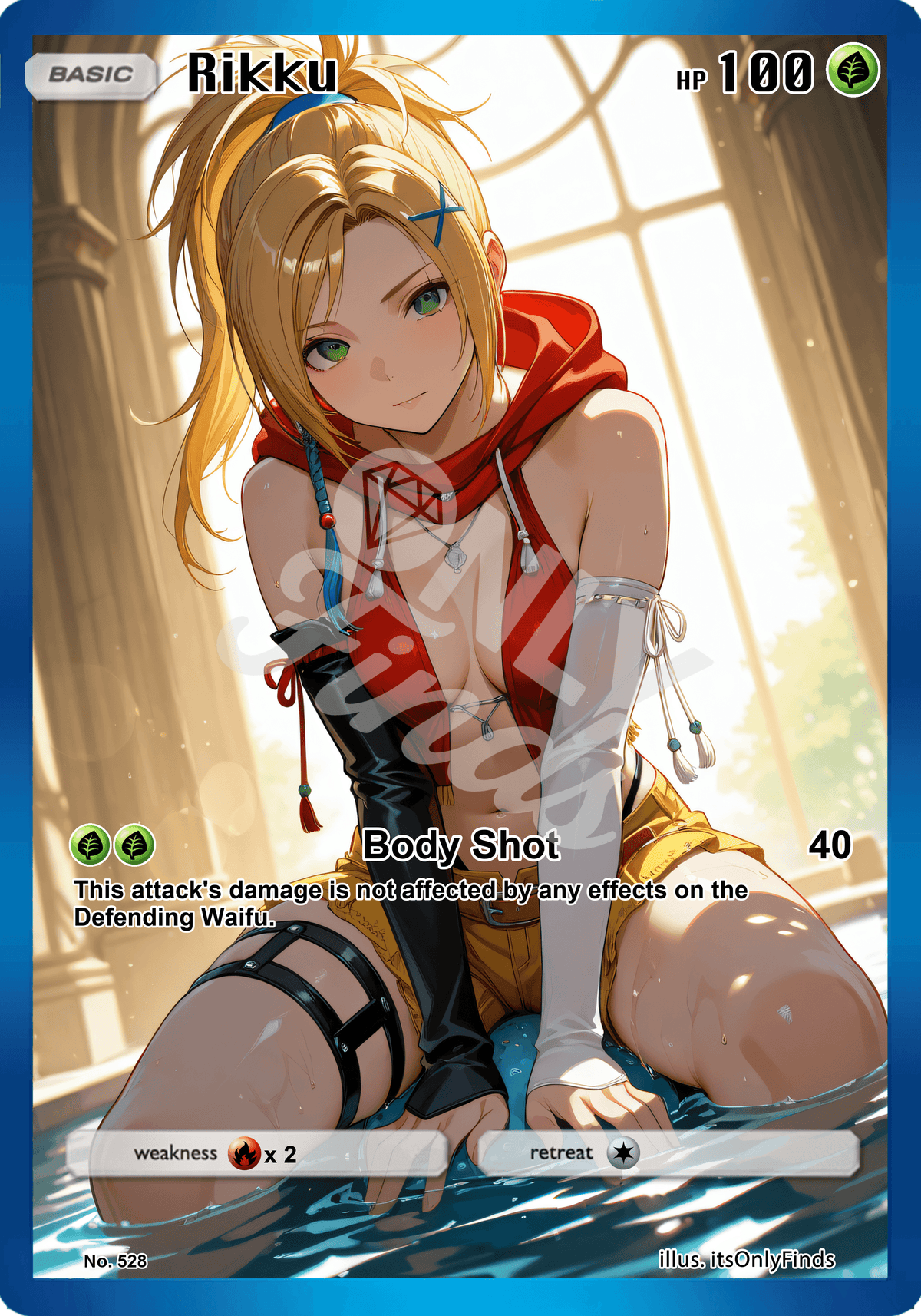 B-528 - Rikku OnlyFinds watermarked collector card