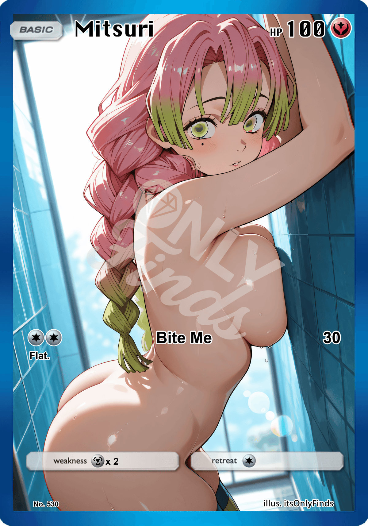 B-530 - Mitsuri Kanroji OnlyFinds watermarked collector card