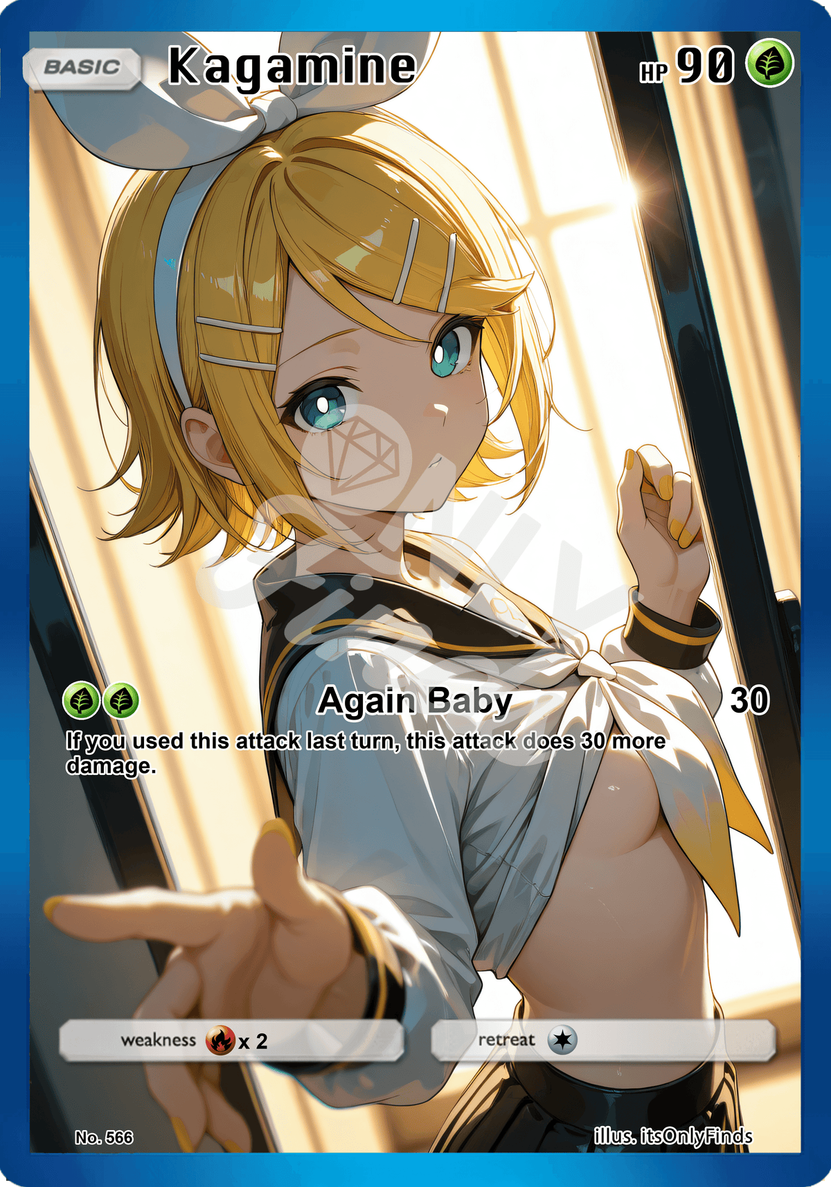 B-566 - Kagamine Rin OnlyFinds watermarked collector card