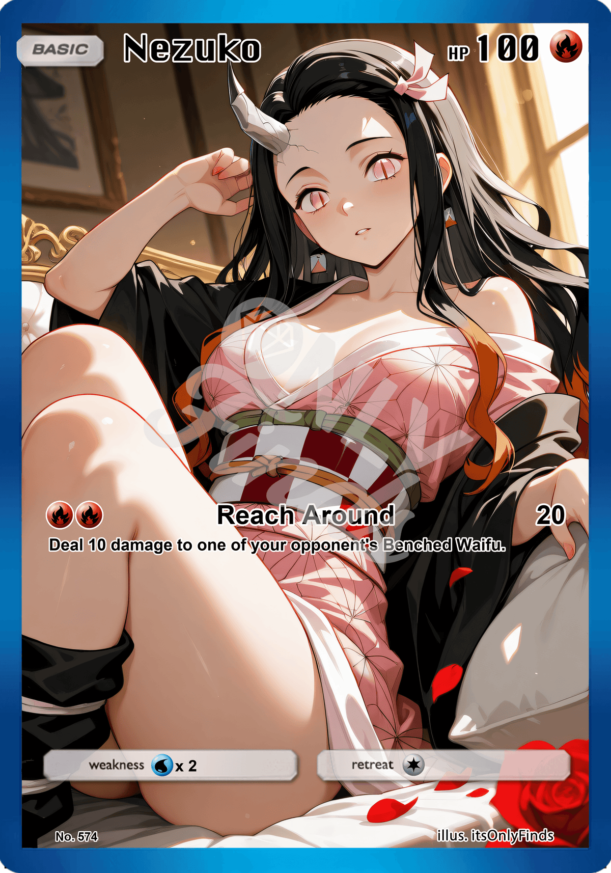 B-574 - Nezuko OnlyFinds watermarked collector card