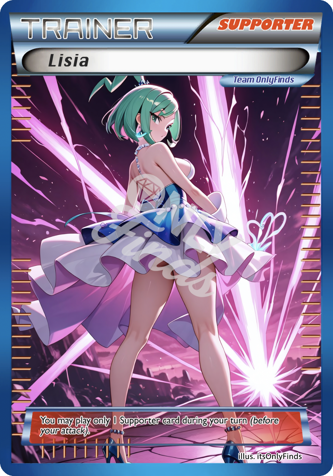 B-108 - Lisia OnlyFinds Blue card