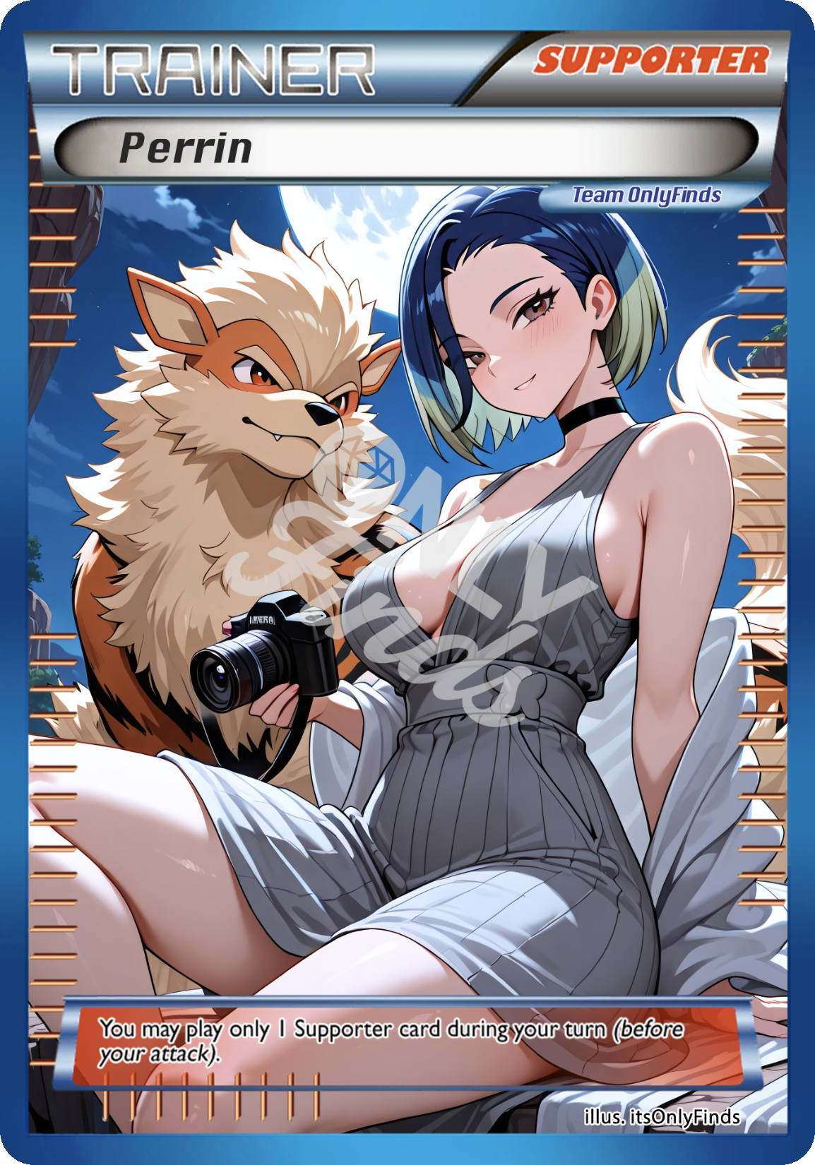 B-114 - Perrin OnlyFinds Blue card