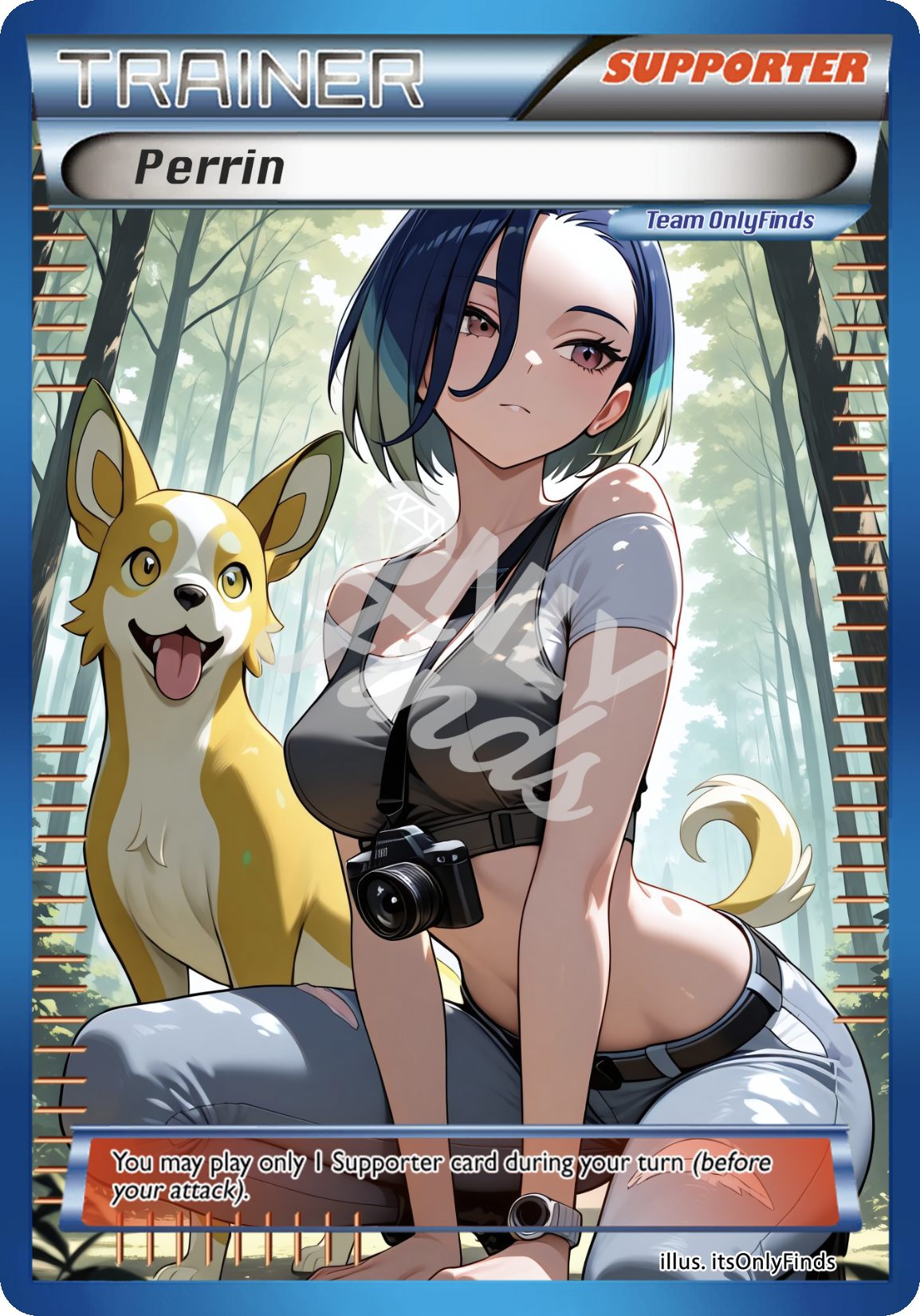 B-115 - Perrin OnlyFinds Blue card