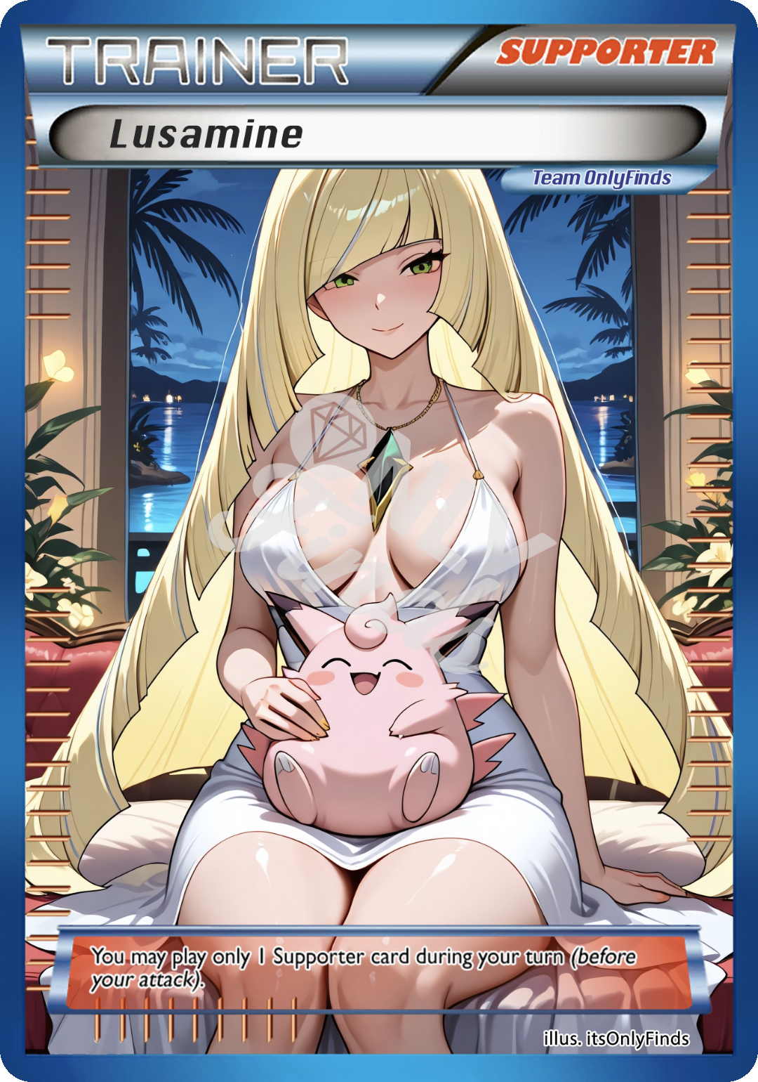 B-174 - Lusamine OnlyFinds Blue card