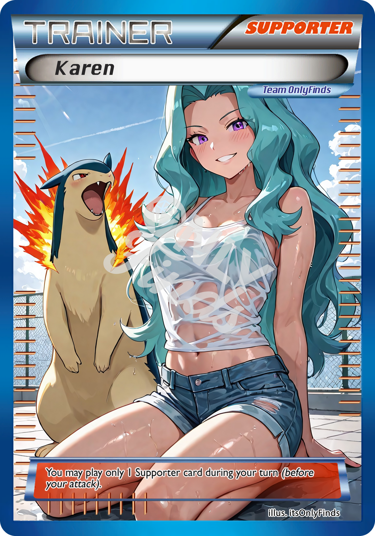 B-208 - Karen OnlyFinds Blue card