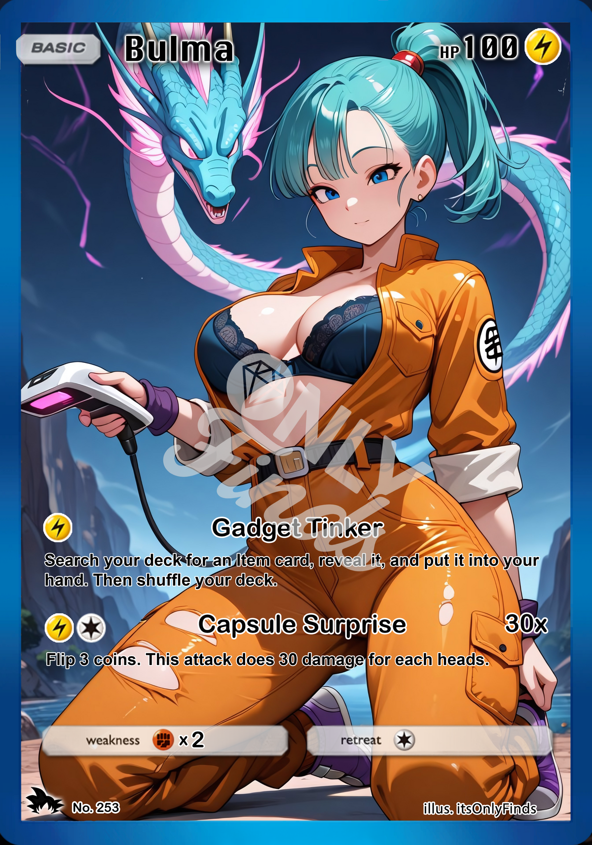 B-253 - Bulma OnlyFinds watermarked collector card