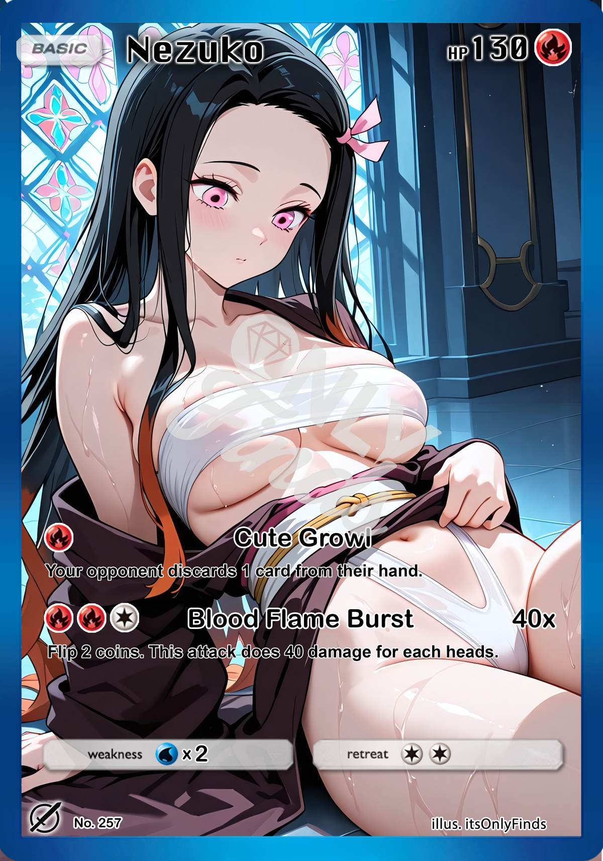 B-257 - Nezuko OnlyFinds watermarked collector card