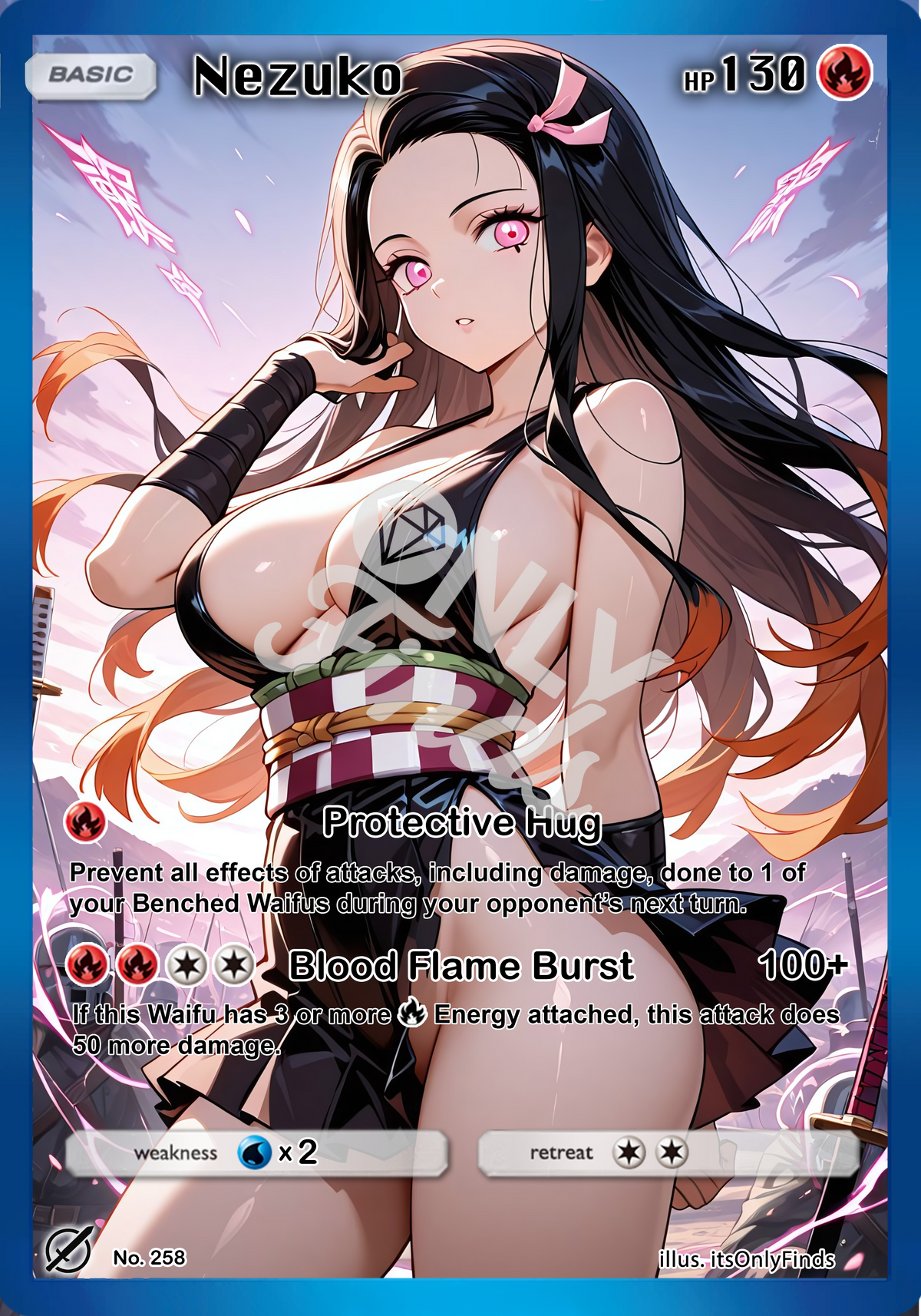 B-258 - Nezuko OnlyFinds watermarked collector card
