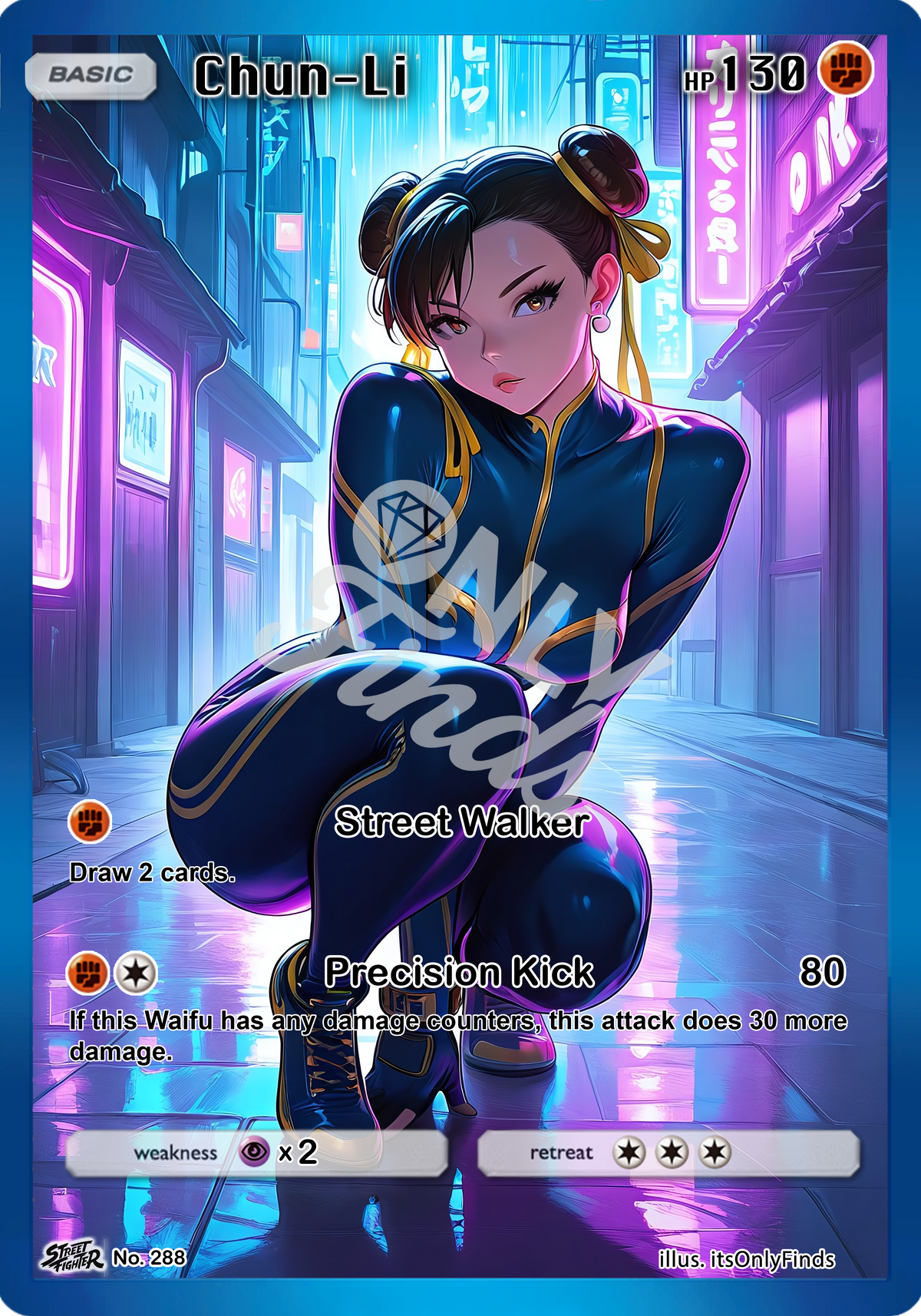 B-288 - Chun-Li OnlyFinds watermarked collector card