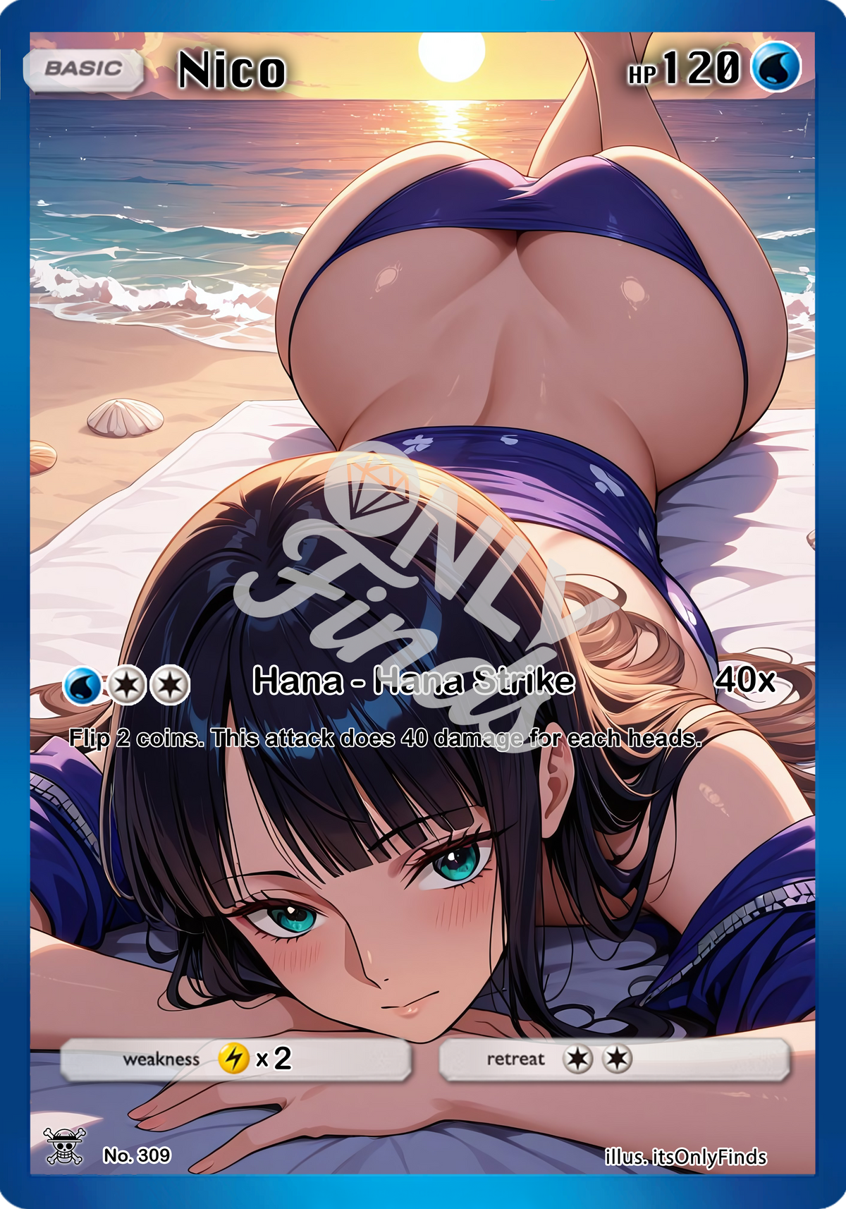 B-309 - Nico OnlyFinds watermarked collector card