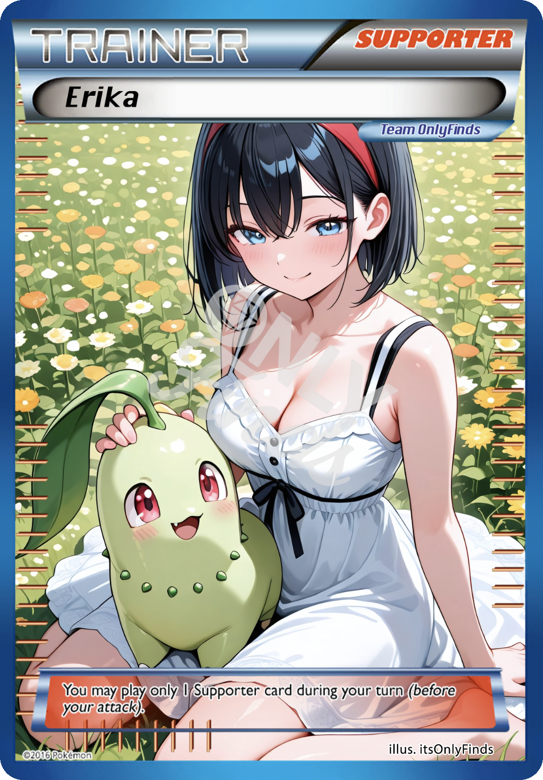 B-32 - Erika OnlyFinds Blue card
