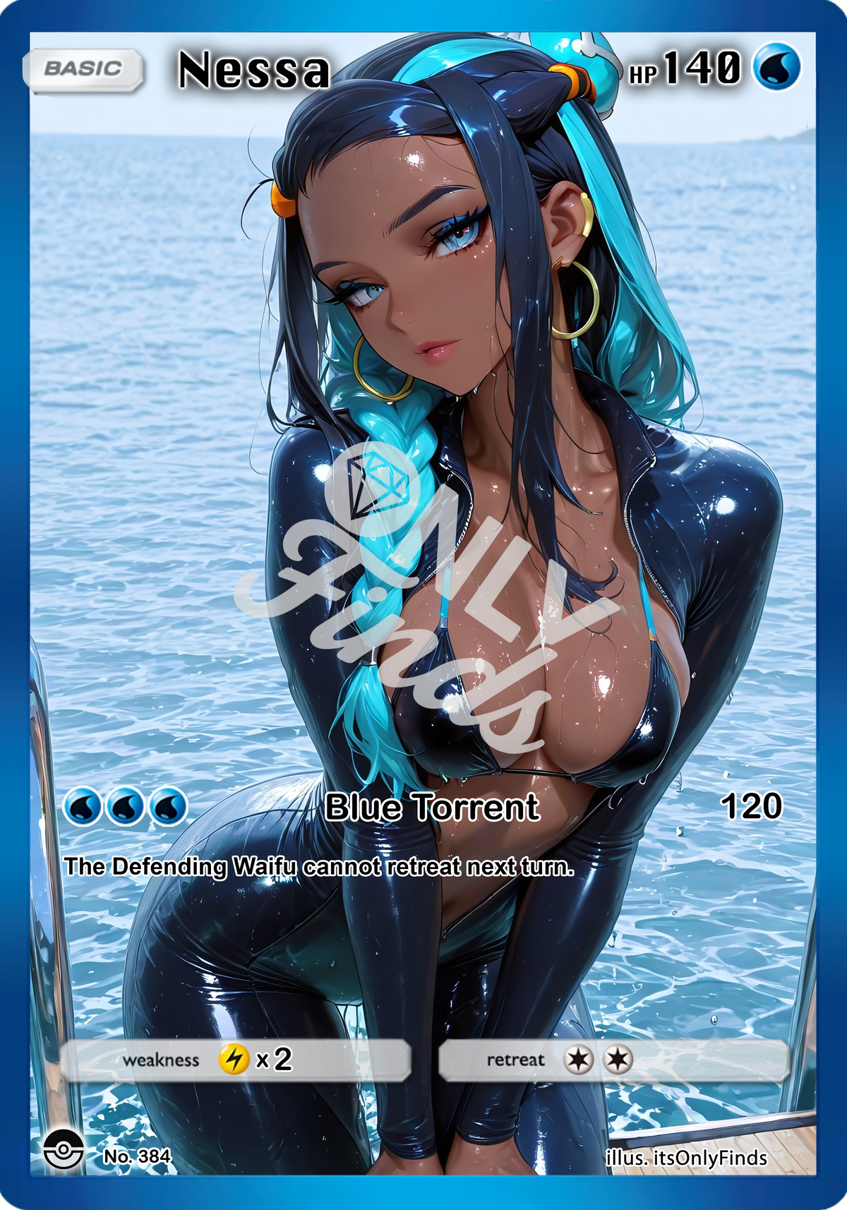 B-384 - Nessa OnlyFinds watermarked collector card