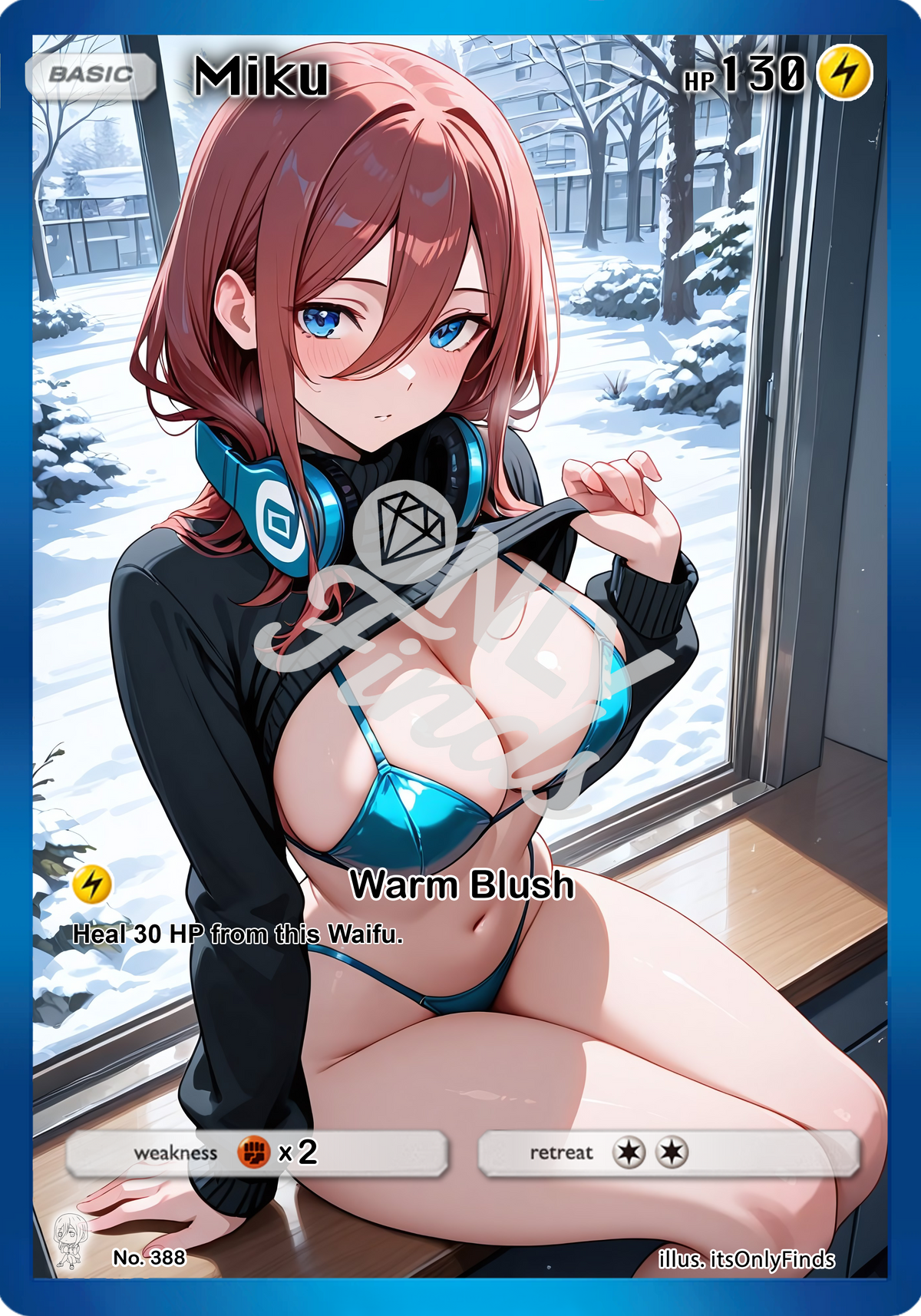 B-388 - Miku Nakano OnlyFinds watermarked collector card