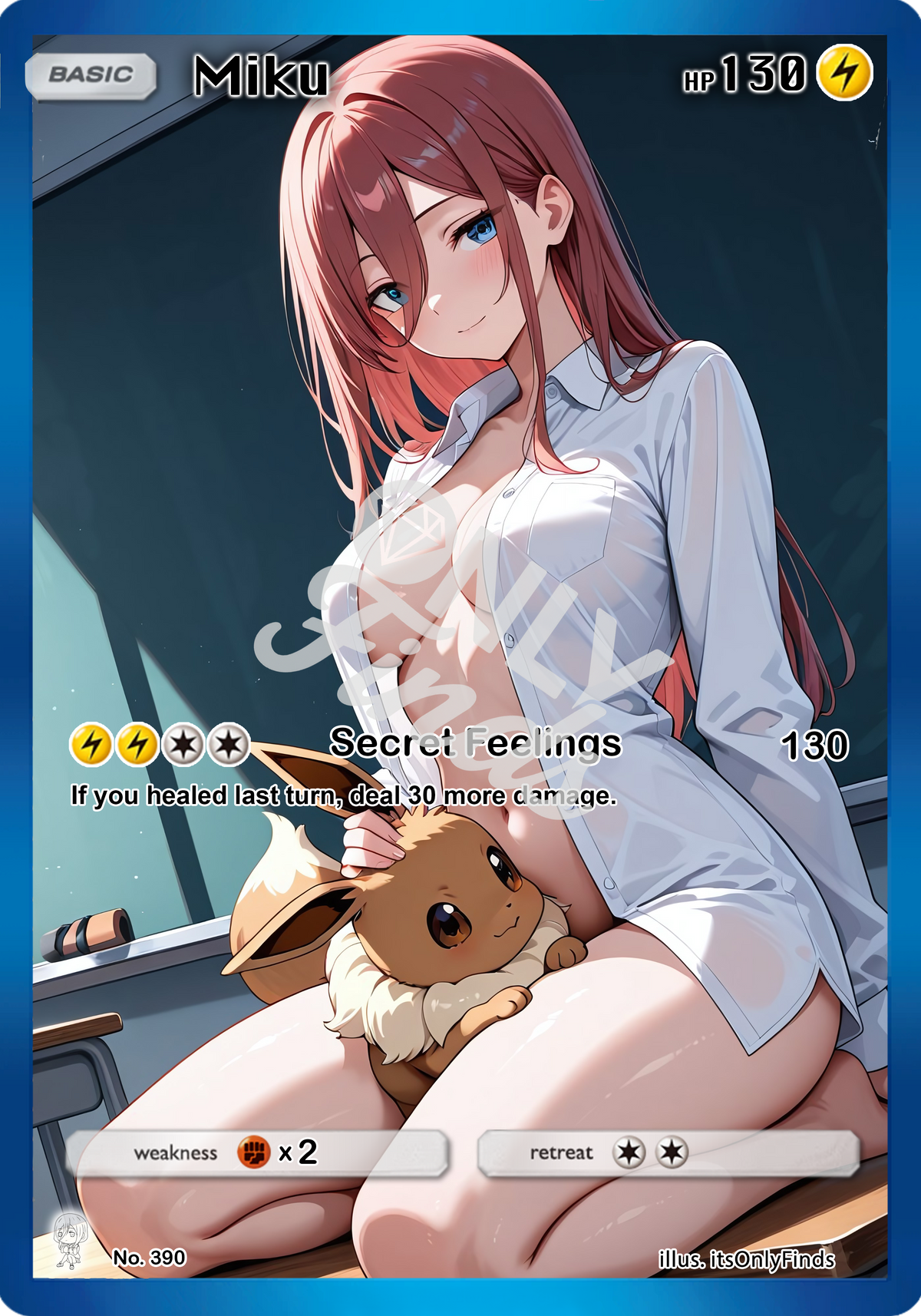 B-390 - Miku Nakano OnlyFinds watermarked collector card