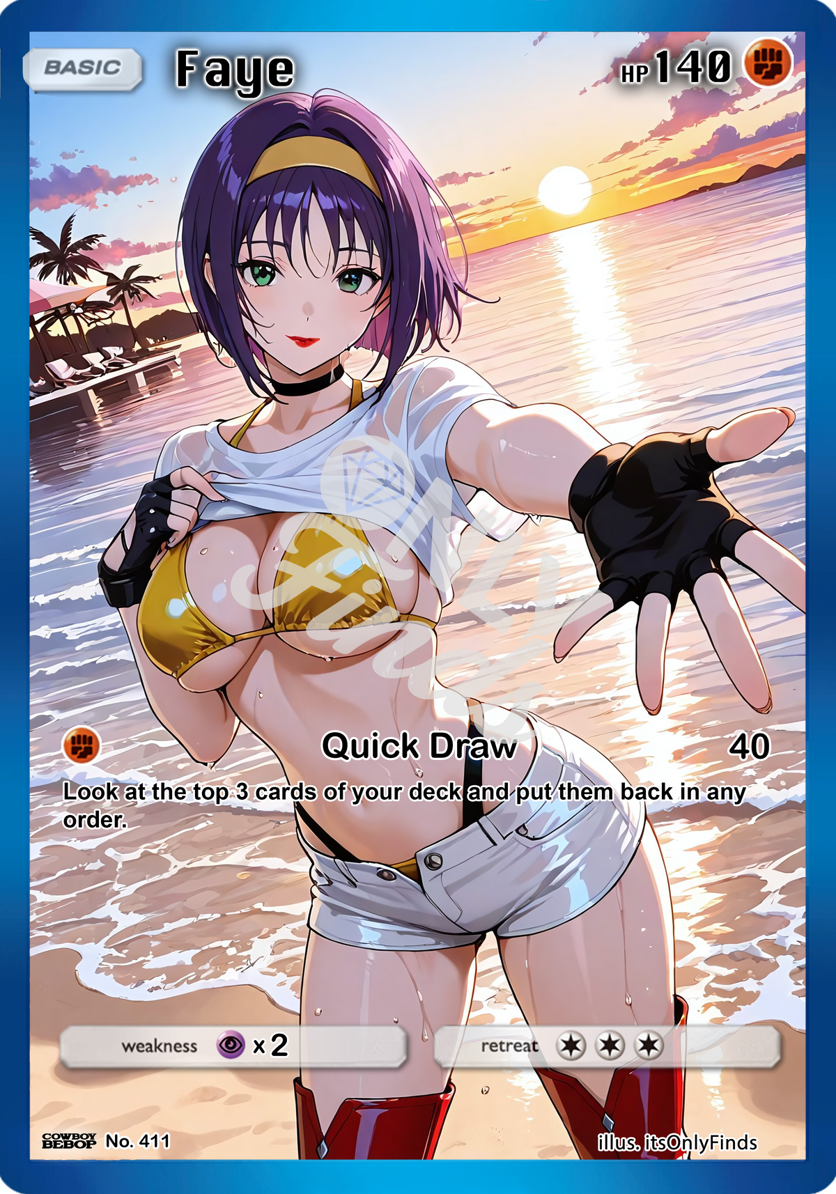 B-411 - Faye Valentine OnlyFinds watermarked collector card