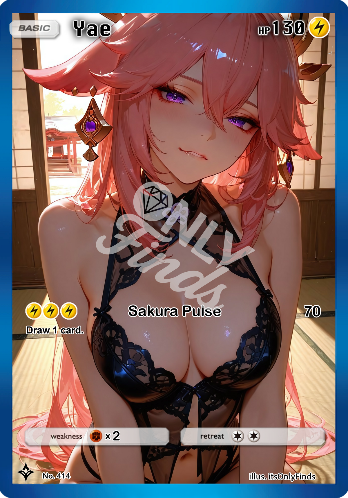 B-414 - Yae Miko OnlyFinds watermarked collector card