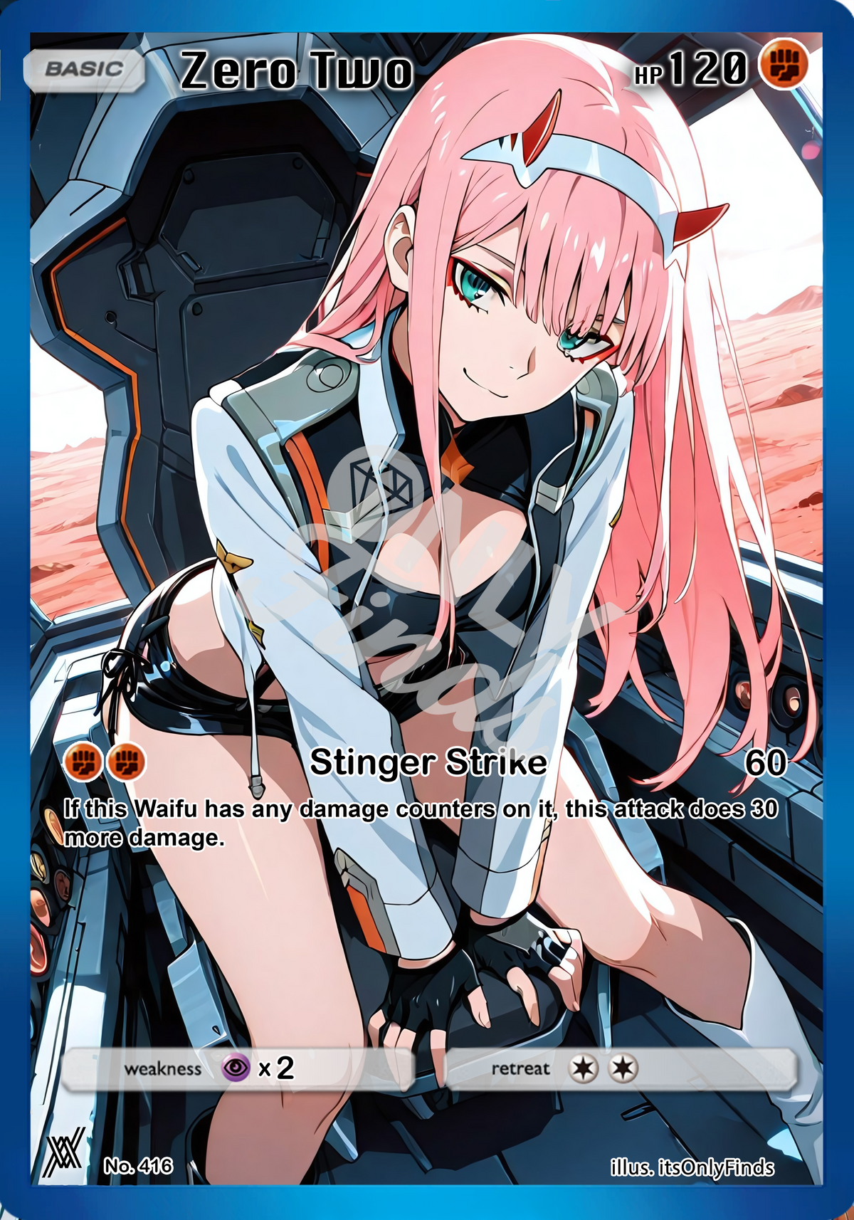 B-416 - Zero Two OnlyFinds watermarked collector card