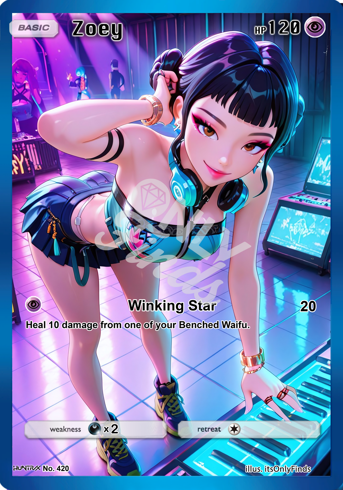B-420 - Zoey OnlyFinds watermarked collector card