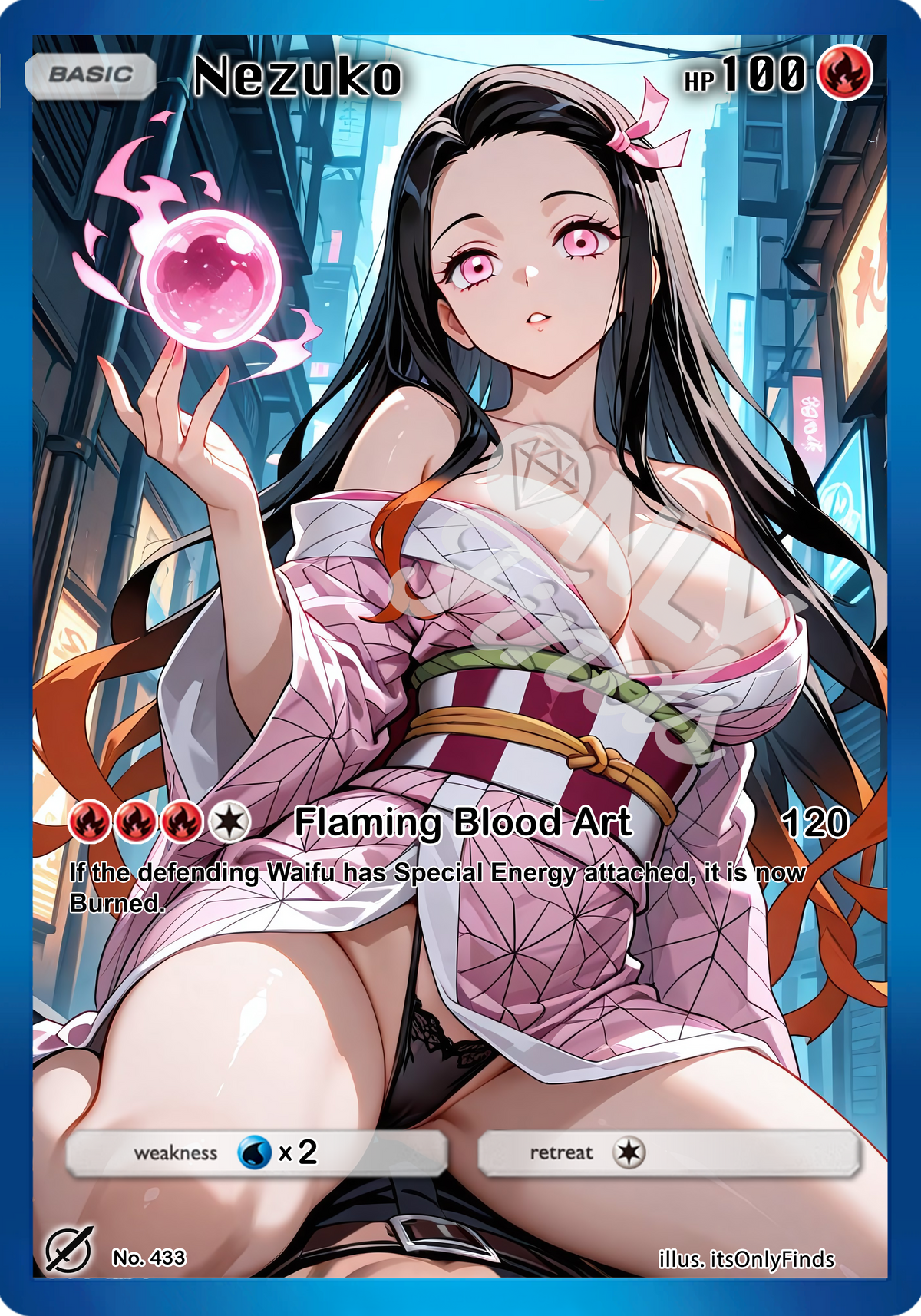 B-433 - Nezuko Kamado OnlyFinds watermarked collector card