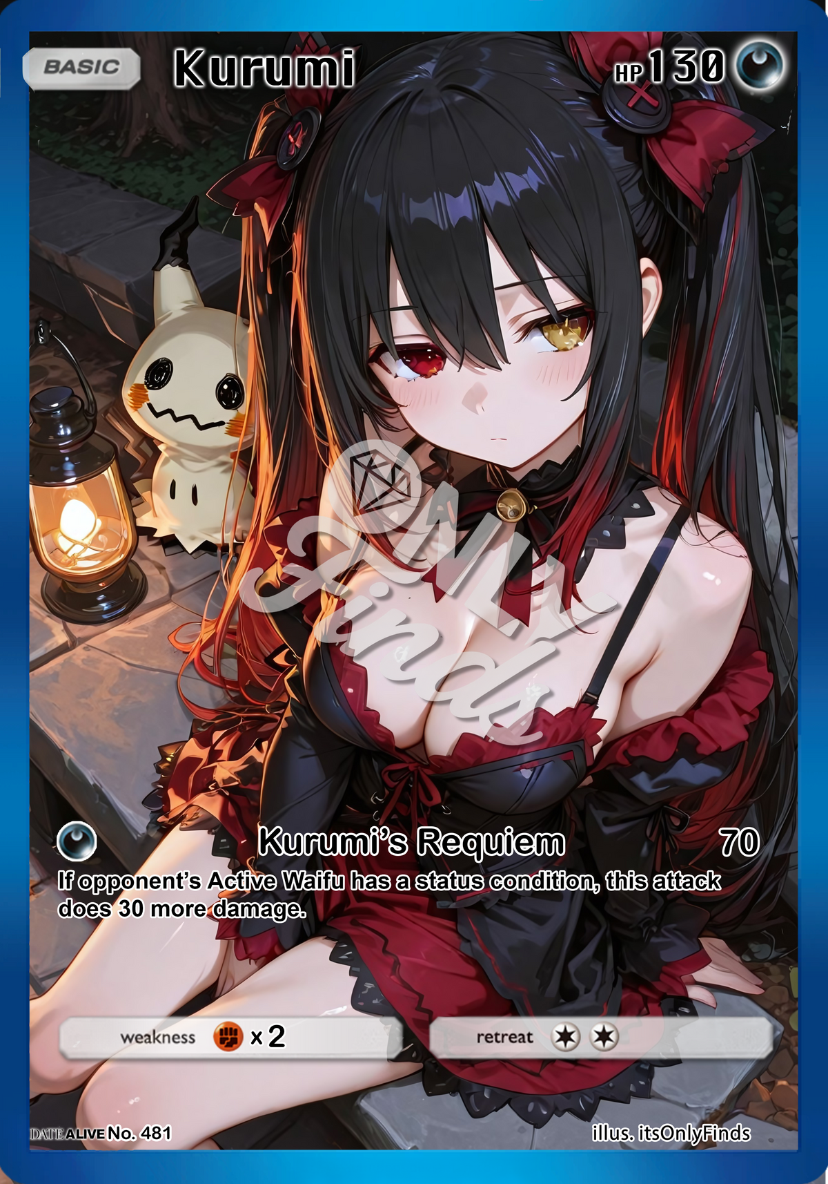 B-481 - Kurumi Tokisaki OnlyFinds watermarked collector card
