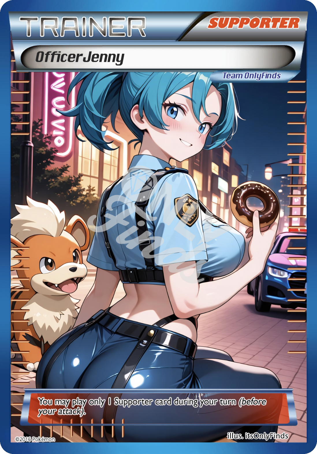 B-58 - Officer Jenny OnlyFinds Blue card