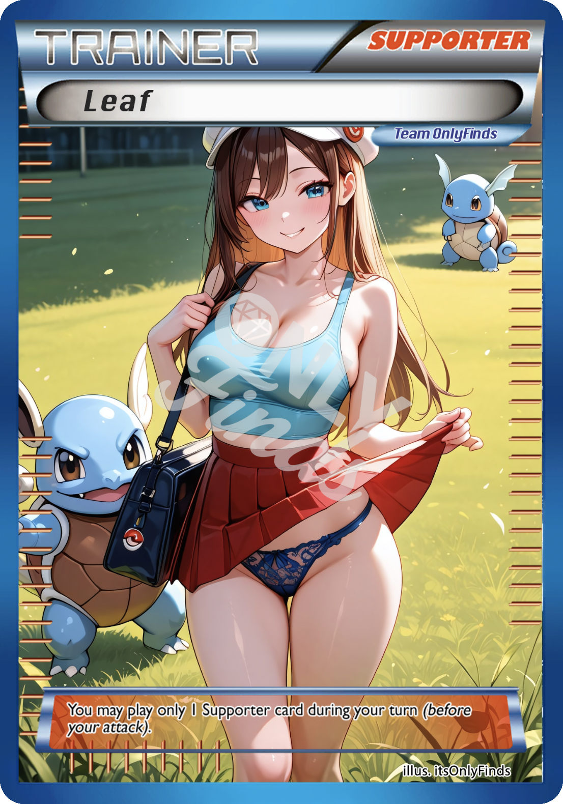 B-75 - Leaf OnlyFinds Blue card