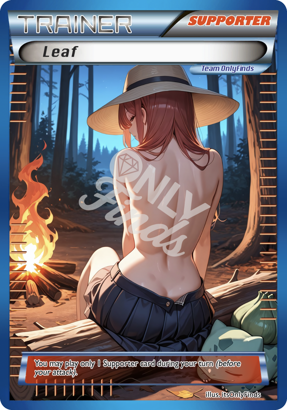 B-78 - Leaf OnlyFinds Blue card