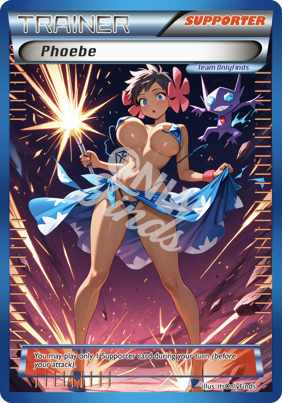B-96 - Phoebe OnlyFinds Blue card