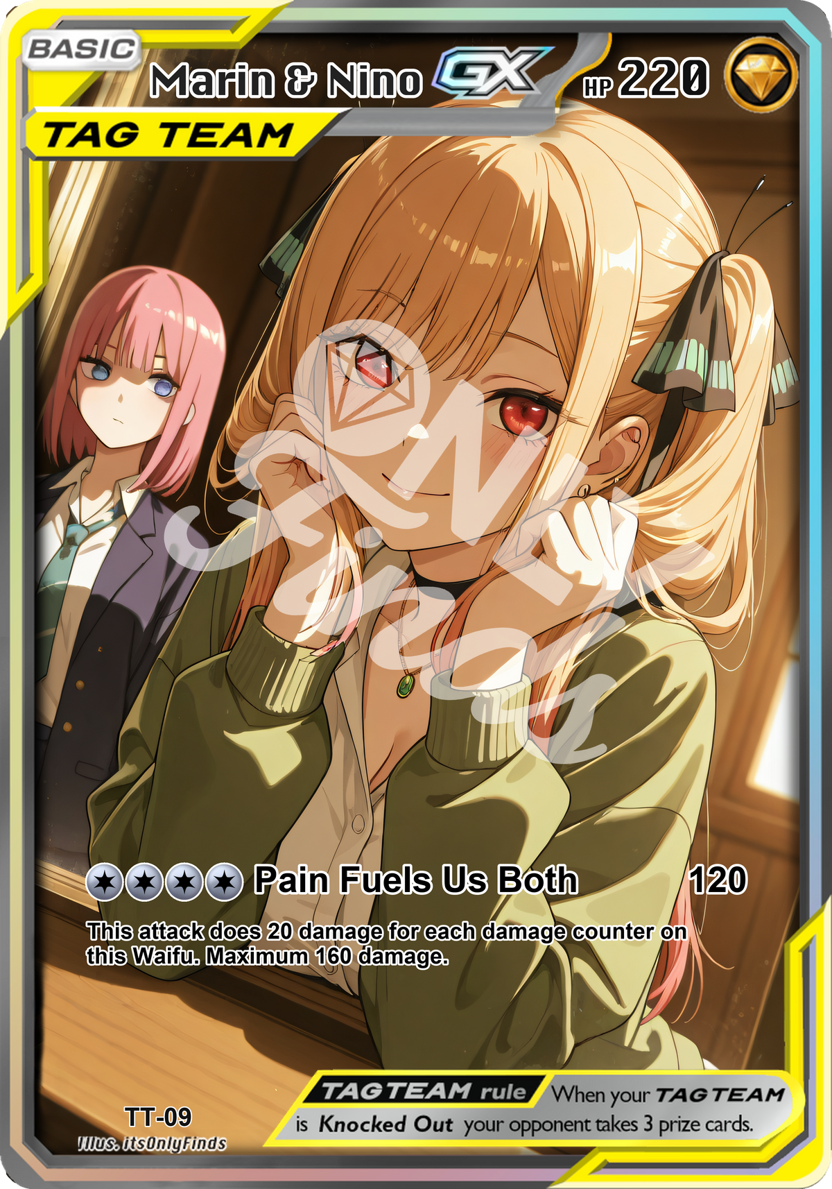 TT-09 - Marin Kitagawa x Nino Nakano (Tag Team) OnlyFinds watermarked collector card