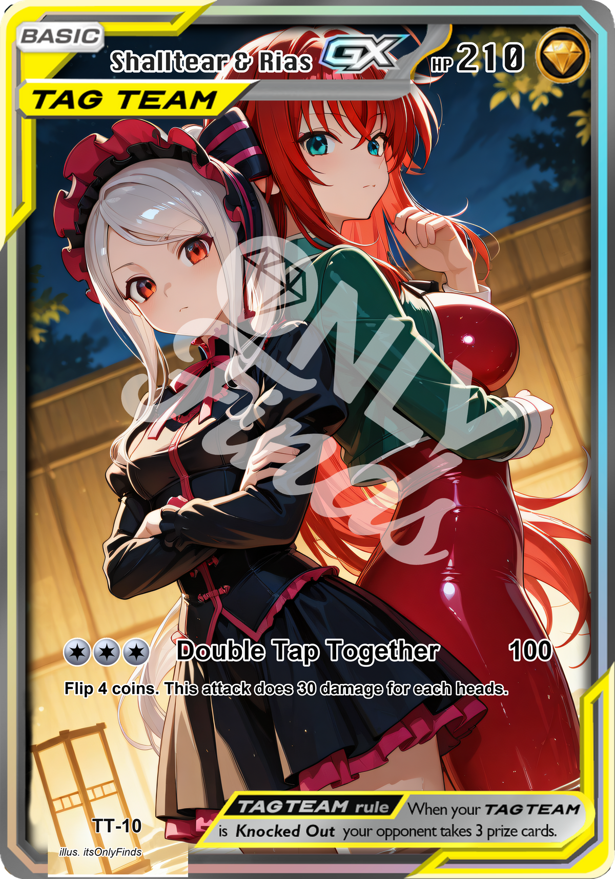 TT-10 - Rias x Shalltear Bloodfallen (Tag Team) OnlyFinds watermarked collector card