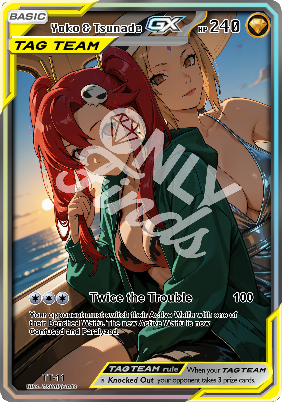 TT-11 - Tsunade x Yoko Littner (Tag Team) OnlyFinds watermarked collector card