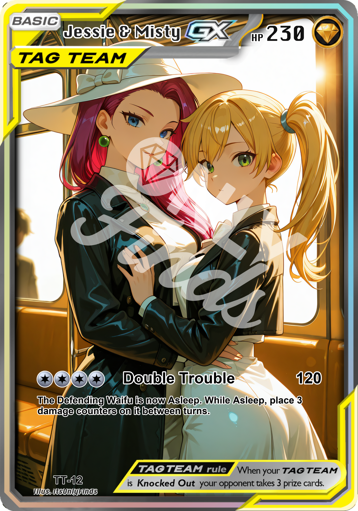 TT-12 - Jessie x Misty (Tag Team) OnlyFinds watermarked collector card