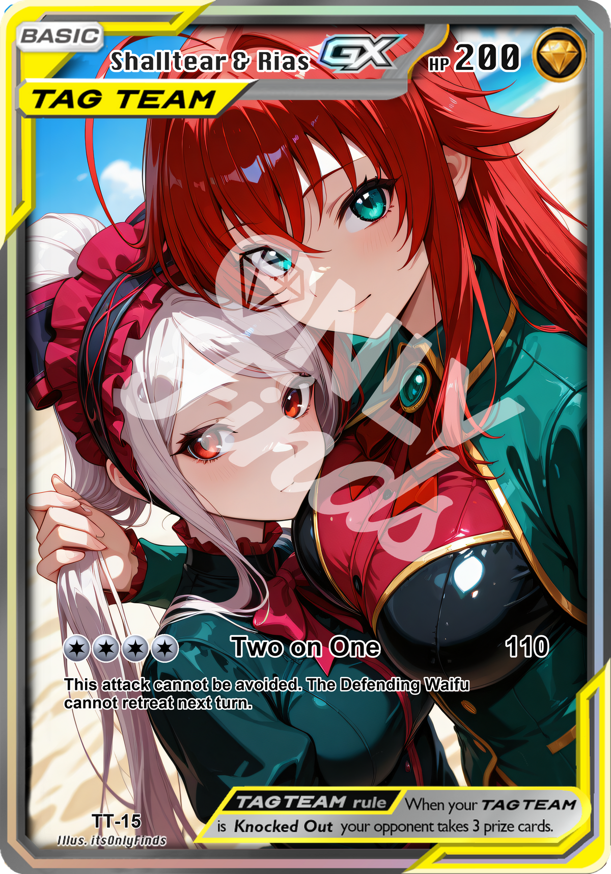 TT-15 - Shalltear Bloodfallen x Rias (Tag Team) OnlyFinds watermarked collector card