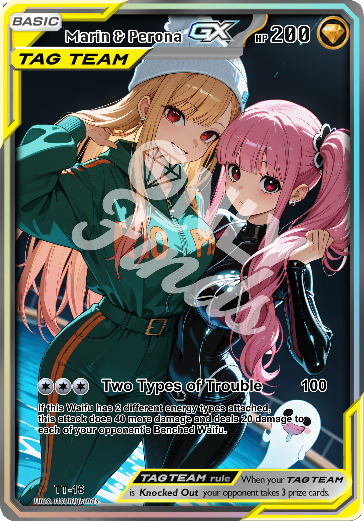 TT-16 - Perona x Marin Kitagawa (Tag Team) OnlyFinds watermarked collector card