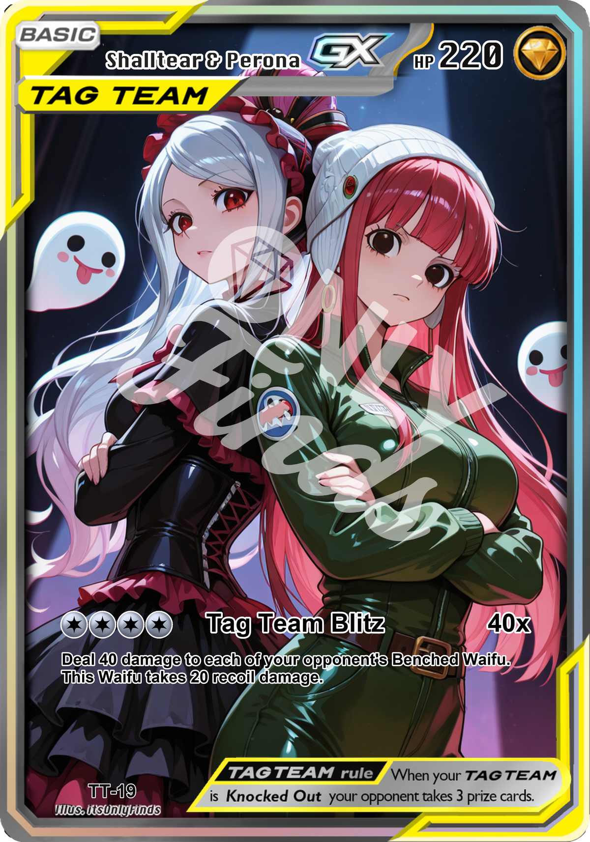 TT-19 - Perona x Shalltear Bloodfallen (Tag Team) OnlyFinds watermarked collector card