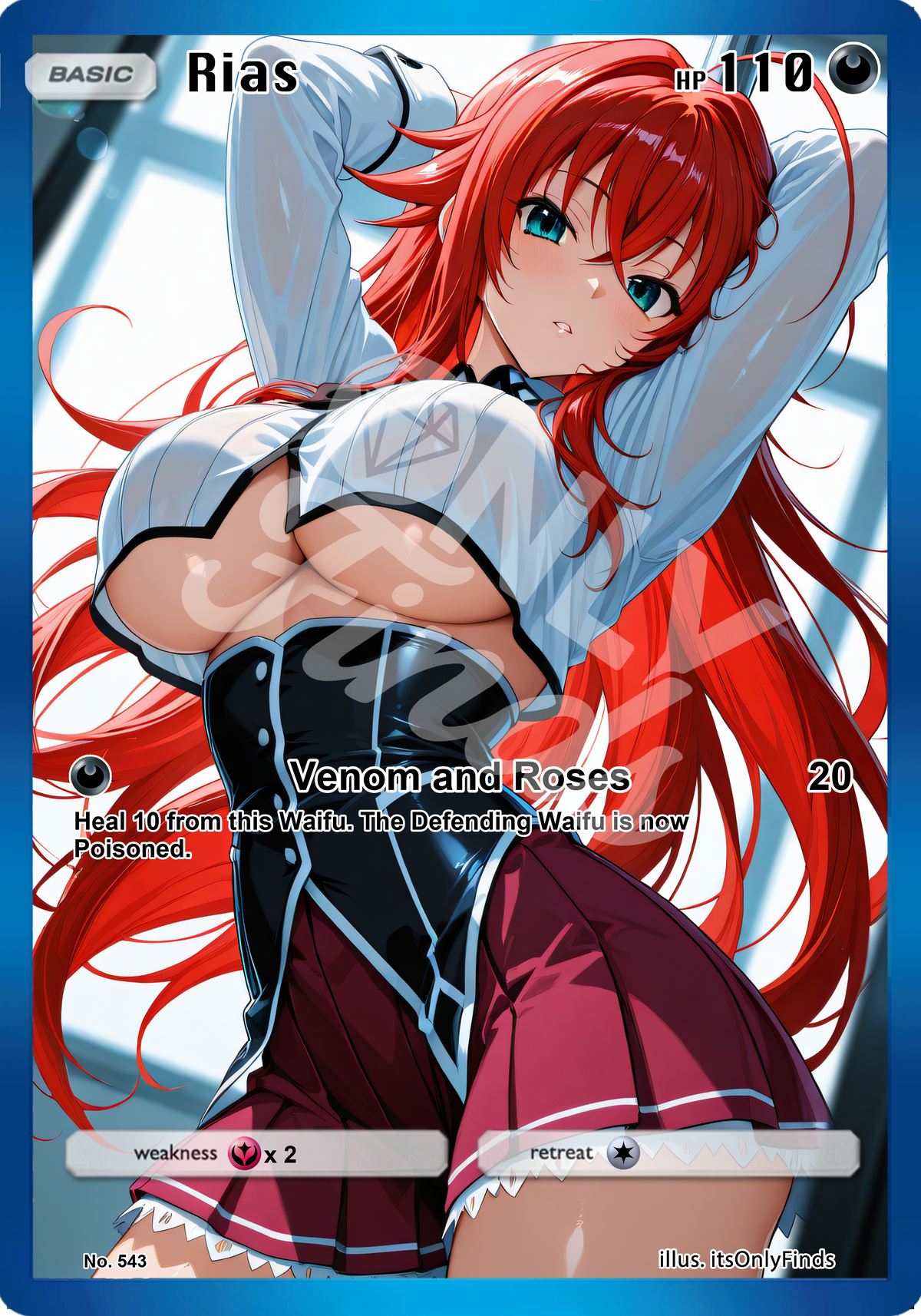 B-543 - Rias Gremory OnlyFinds watermarked collector card