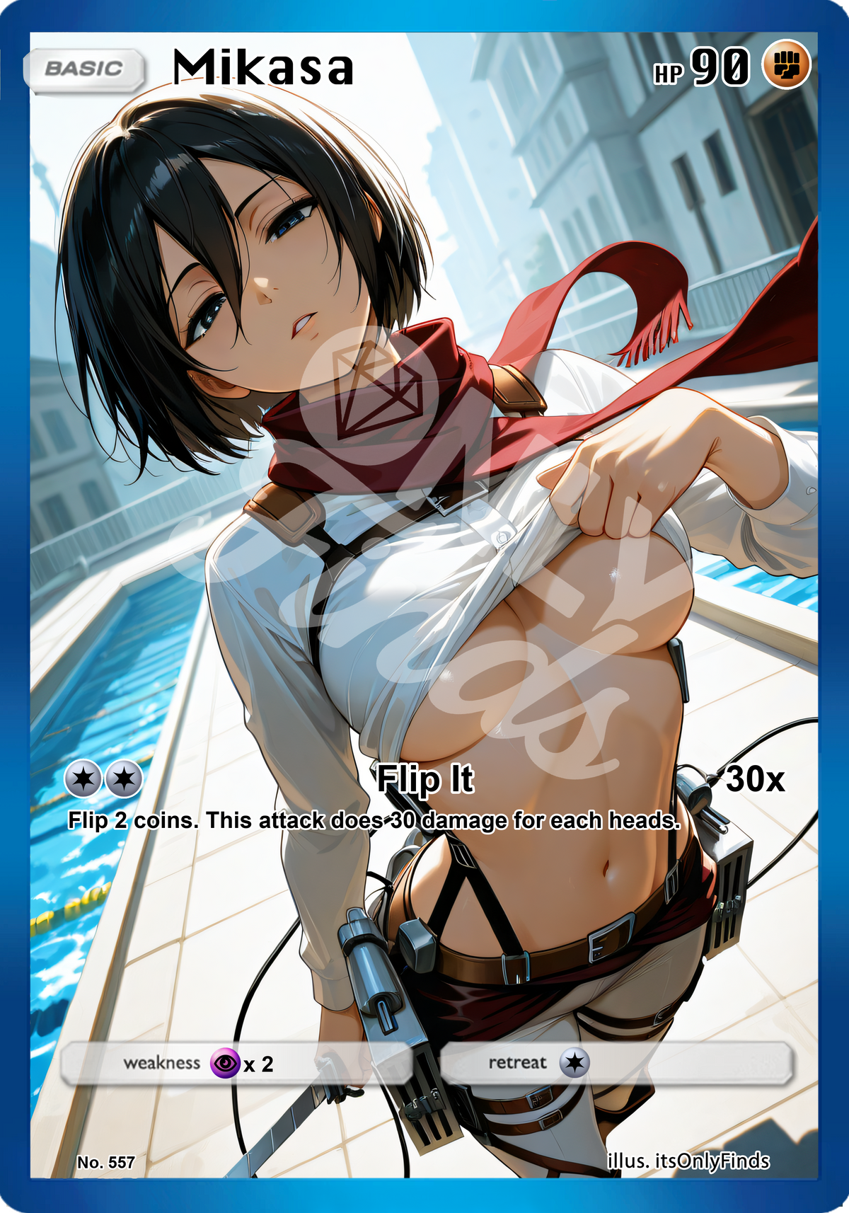 B-557 - Mikasa Ackerman OnlyFinds watermarked collector card