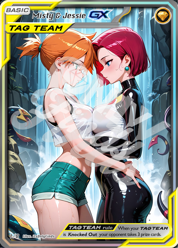 TT-01 - Misty and Jessie (Tag Team) OnlyFinds watermarked collector card
