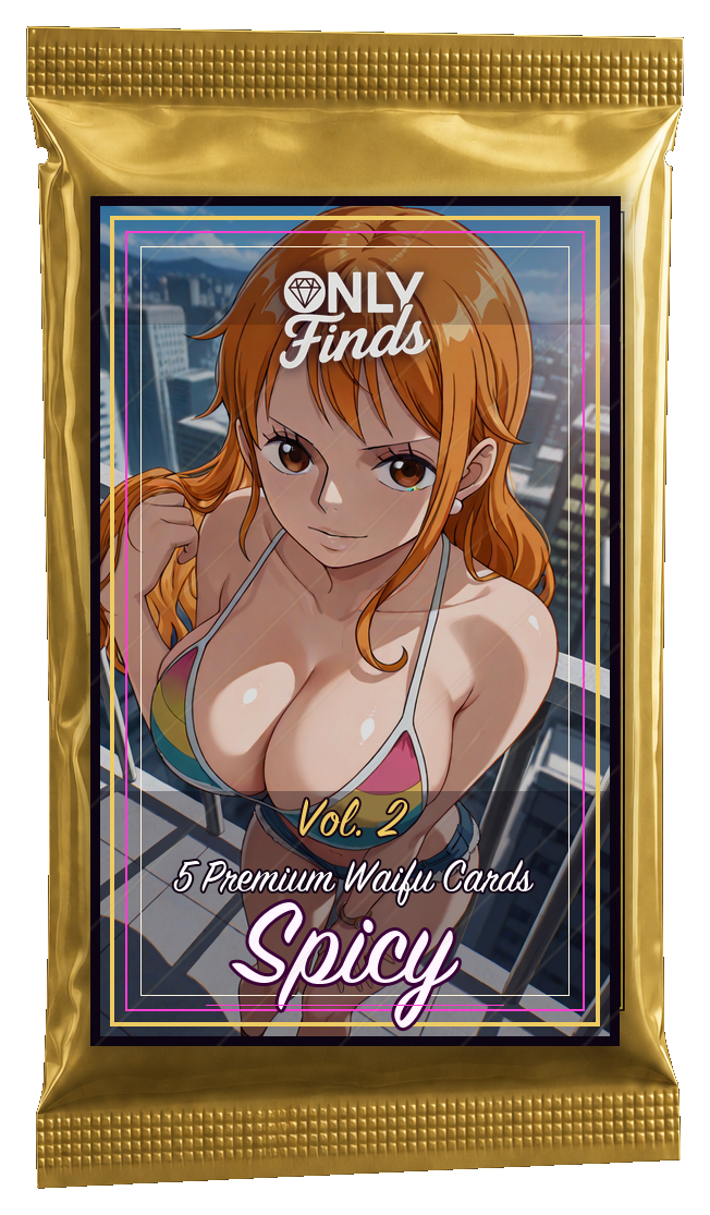 OnlyFinds Volume 2 Spicy Booster Pack clear-face raw Nami script typography pack art
